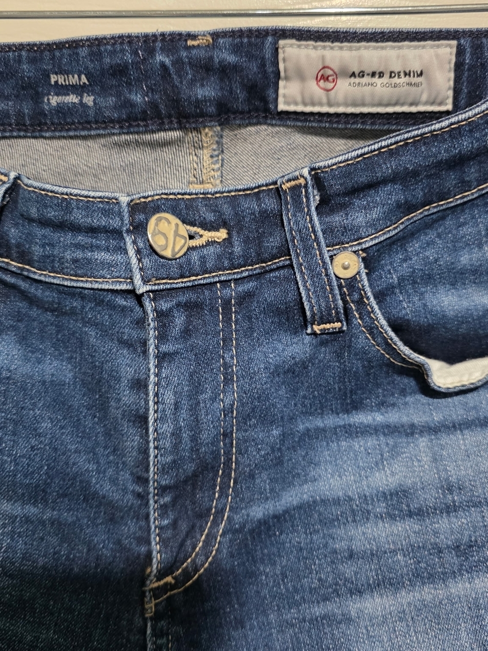 Ag Adriano Goldschmied Women's Skinny Jeans in Dark Blue - Picture 6 of 6